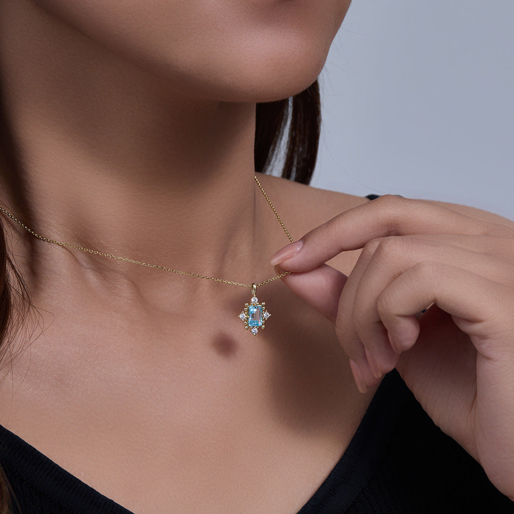 Material: Silver
Processing: Gemstone
Shape: Geometric
Chain Style: Cross Chain
Multi-layer: No
Pendant Material: Silver
Circumference: 21cm (inclusive) - 50cm (inclusive)
Color: Gold
Purity: 925 Silver
Popular Elements: Quadrilateral
Style: European and American
Weight: 3g
Precious Metal Quality: 3g
Material Purity: 925 Silver
Style Classification: Fashion Commuter
Applicable People: Women
Popular Elements Classification: Geometric