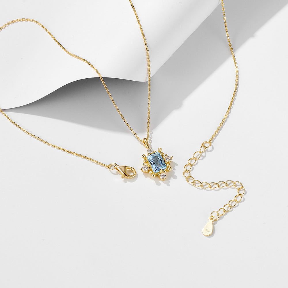 Material: Silver
Processing: Gemstone
Shape: Geometric
Chain Style: Cross Chain
Multi-layer: No
Pendant Material: Silver
Circumference: 21cm (inclusive) - 50cm (inclusive)
Color: Gold
Purity: 925 Silver
Popular Elements: Quadrilateral
Style: European and American
Weight: 3g
Precious Metal Quality: 3g
Material Purity: 925 Silver
Style Classification: Fashion Commuter
Applicable People: Women
Popular Elements Classification: Geometric