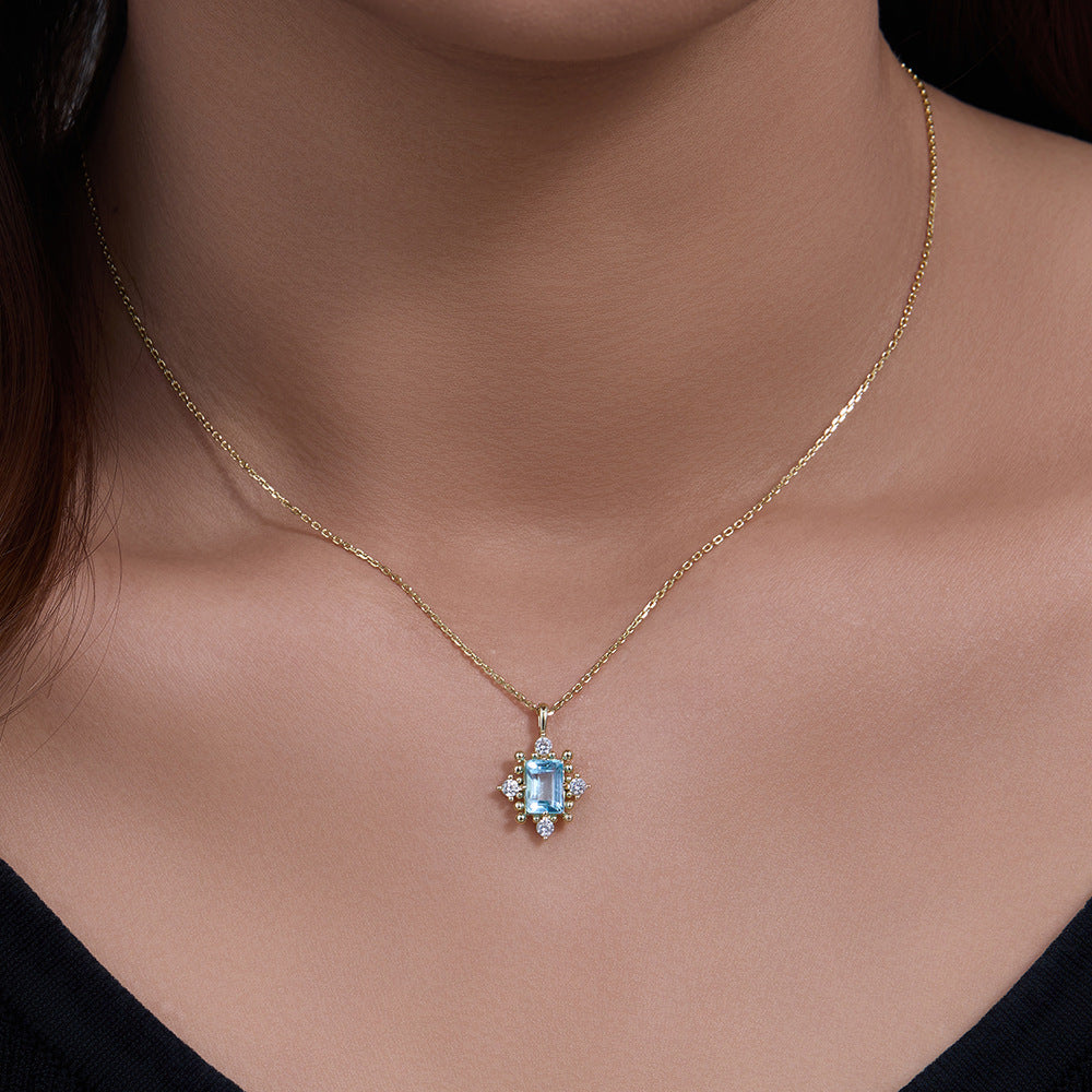 Material: Silver
Processing: Gemstone
Shape: Geometric
Chain Style: Cross Chain
Multi-layer: No
Pendant Material: Silver
Circumference: 21cm (inclusive) - 50cm (inclusive)
Color: Gold
Purity: 925 Silver
Popular Elements: Quadrilateral
Style: European and American
Weight: 3g
Precious Metal Quality: 3g
Material Purity: 925 Silver
Style Classification: Fashion Commuter
Applicable People: Women
Popular Elements Classification: Geometric